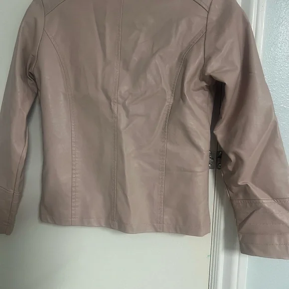 Wild Fable Blush Leather Jacket with Gold Accents - Picture 3 of 5